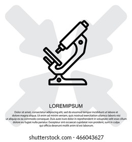 Web line icon. Microscope