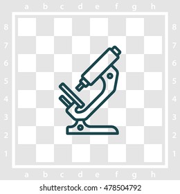 Web line icon. Microscope