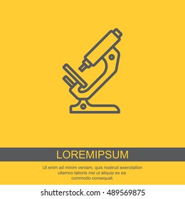 Web line icon. Microscope