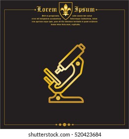 Web line icon. Microscope