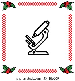 Web line icon. Microscope