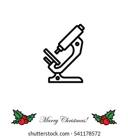 Web line icon. Microscope