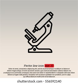 Web line icon. Microscope