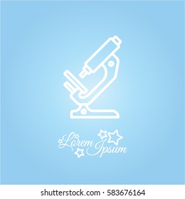 Web line icon. Microscope