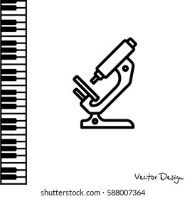 Web line icon. Microscope
