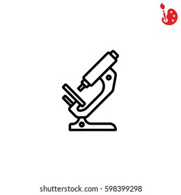 Web line icon. Microscope