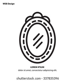 Web line icon. Mirror.