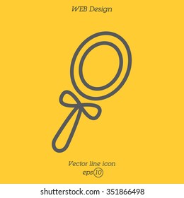 Web line icon. Mirror