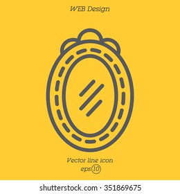 Web line icon. Mirror.