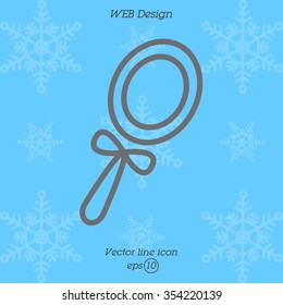 Web line icon. Mirror
