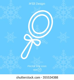 Web line icon. Mirror