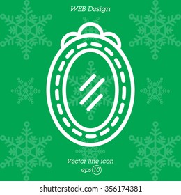 Web line icon. Mirror.