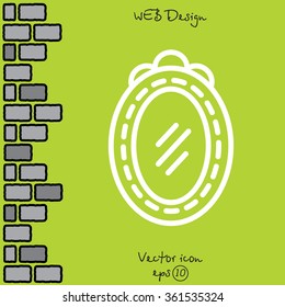 Web line icon. Mirror.