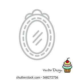 Web line icon. Mirror.