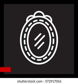 Web line icon. Mirror.