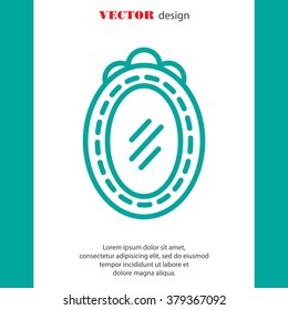 Web line icon. Mirror.