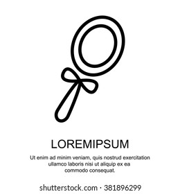 Web line icon. Mirror