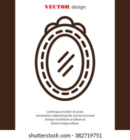 Web line icon. Mirror.