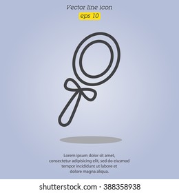 Web line icon. Mirror