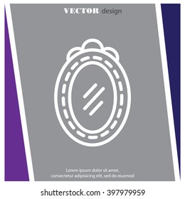 Web line icon. Mirror.