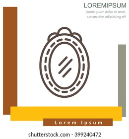 Web line icon. Mirror.