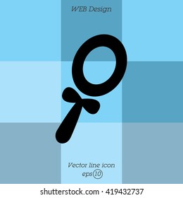 Web line icon. Mirror