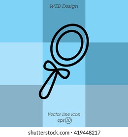 Web line icon. Mirror