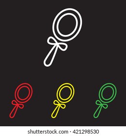 Web line icon. Mirror