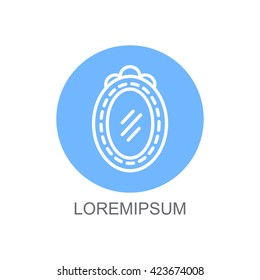 Web line icon. Mirror.