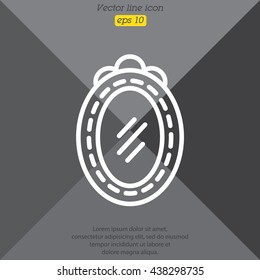 Web line icon. Mirror.