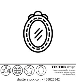 Web line icon. Mirror.