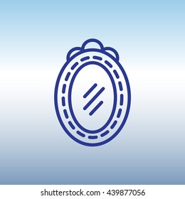 Web line icon. Mirror.