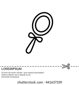 Web line icon. Mirror