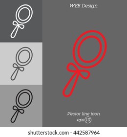 Web line icon. Mirror