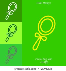 Web line icon. Mirror