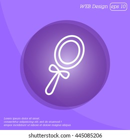 Web line icon. Mirror