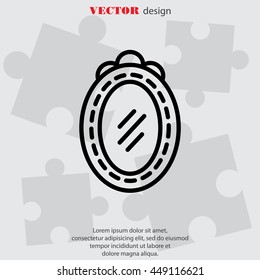 Web line icon. Mirror.
