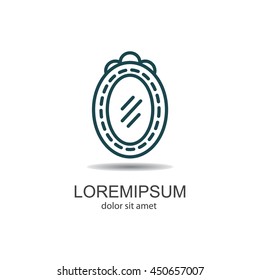 Web line icon. Mirror.