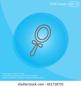 Web line icon. Mirror