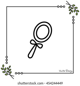 Web line icon. Mirror