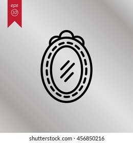 Web line icon. Mirror.