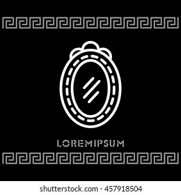Web line icon. Mirror.