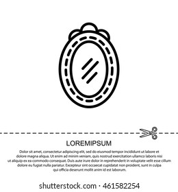 Web line icon. Mirror.