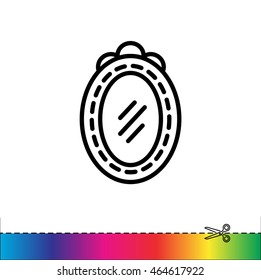 Web line icon. Mirror.