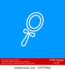 Web line icon. Mirror