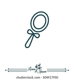 Web line icon. Mirror