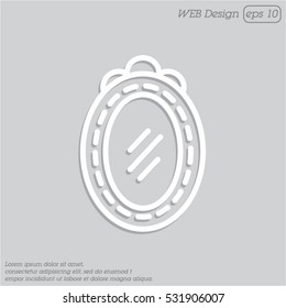 Web line icon. Mirror.