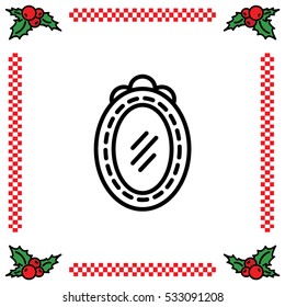 Web line icon. Mirror.