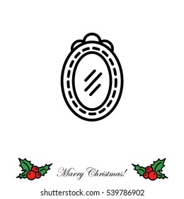 Web line icon. Mirror.