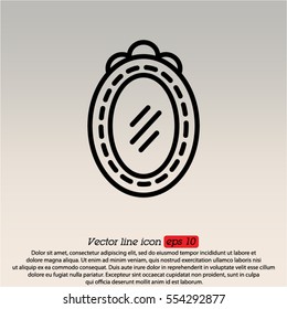 Web line icon. Mirror.